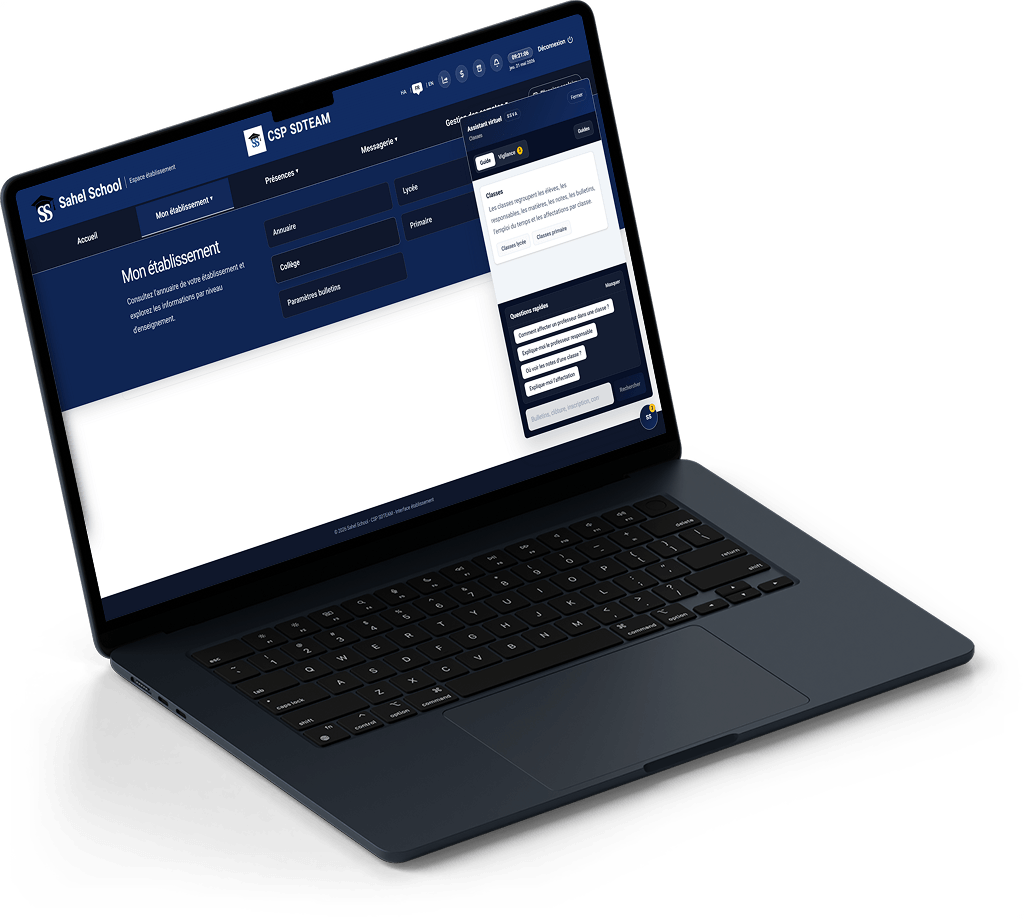 Mockup MacBook Air Sahel School
